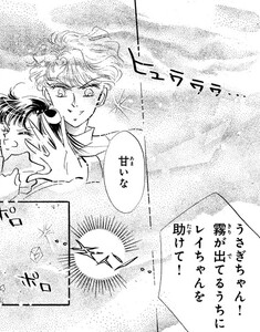 Manga panel from 美少女戦士セーラームーン showing example of During with 〜うちに.